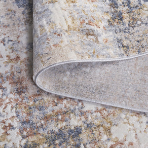 Safavieh Scarlett Modern Turkish Area Rug - Plush Power-loomed Design For Sophisticated Hallway Décor Blue ,Ivory Rust 64% Polyester  36% Cotton Sct408m-5