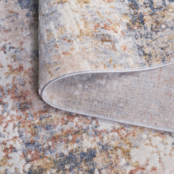 Safavieh Scarlett Contemporary Area Rug - Luxurious Light Grey And Ivory Design For Modern Interiors Blue ,Ivory Rust 64% Polyester  36% Cotton Sct408m-9