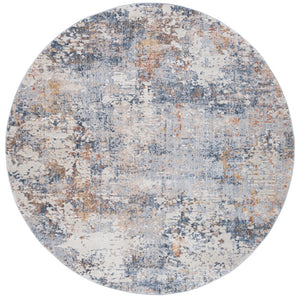 Safavieh Scarlett Contemporary Area Rug - Luxurious Light Grey And Ivory Design For Modern Interiors Blue ,Ivory Rust 64% Polyester  36% Cotton Sct408m-9
