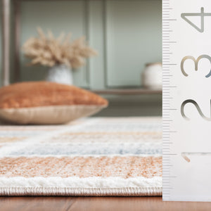 Safavieh Scarlett Contemporary Runner Rug - Stylish Turkish Design For Hallways, Durable & Elegant Home Accent Beige ,Ivory Rust 64% Polyester  36% Cotton Sct410b-5