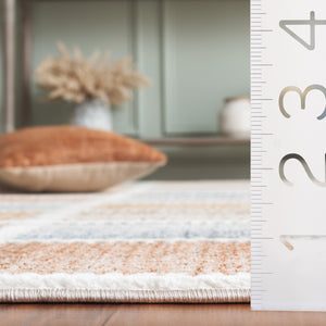 Safavieh Scarlett Contemporary Area Rug – Elegant, Durable Design For A Cozy, Stylish Home Décor Upgrade Beige ,Ivory Rust 64% Polyester  36% Cotton Sct410b-8