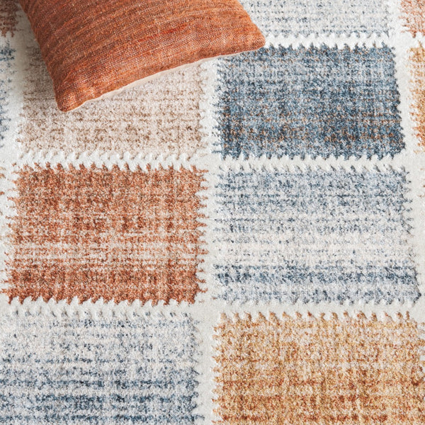 Safavieh Scarlett Contemporary Area Rug – Elegant, Durable Design For A Cozy, Stylish Home Décor Upgrade Beige ,Ivory Rust 64% Polyester  36% Cotton Sct410b-8