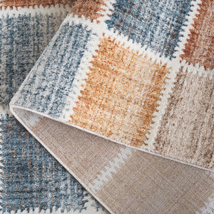 Safavieh Scarlett Contemporary Runner Rug - Stylish Turkish Design For Hallways, Durable & Elegant Home Accent Beige ,Ivory Rust 64% Polyester  36% Cotton Sct410b-5