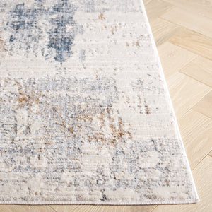 Safavieh Scarlett Modern Area Rug Runner - Stylish Power-loomed Design For Hallways - Durable & Chic Decor Blue ,Ivory Beige 64% Polyester  36% Cotton Sct412m-5