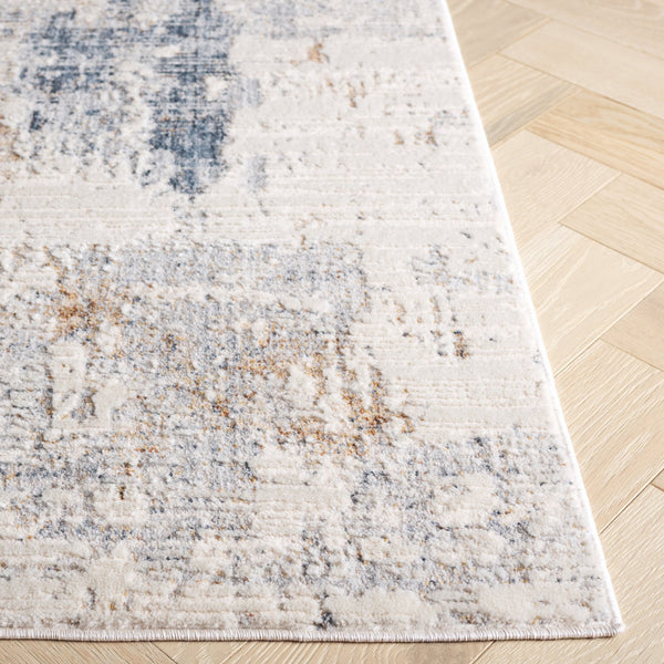 Safavieh Scarlett Modern Area Rug Runner - Stylish Power-loomed Design For Hallways - Durable & Chic Decor Blue ,Ivory Beige 64% Polyester  36% Cotton Sct412m-5