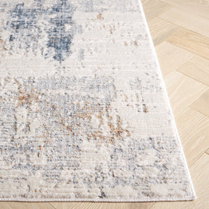Safavieh Scarlett Area Rug - Chic Contemporary Design, Durable Power-loomed Construction, Elegant Style Blue ,Ivory Beige 64% Polyester  36% Cotton Sct412m-8