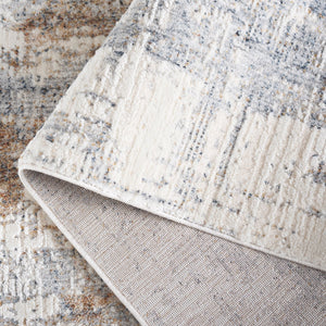 Safavieh Scarlett Modern Area Rug Runner - Stylish Power-loomed Design For Hallways - Durable & Chic Decor Blue ,Ivory Beige 64% Polyester  36% Cotton Sct412m-5