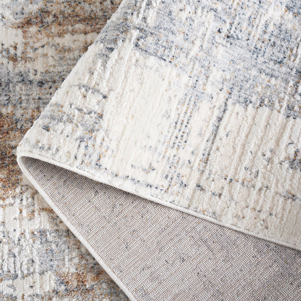 Safavieh Scarlett Modern Area Rug Runner - Stylish Power-loomed Design For Hallways - Durable & Chic Decor Blue ,Ivory Beige 64% Polyester  36% Cotton Sct412m-5