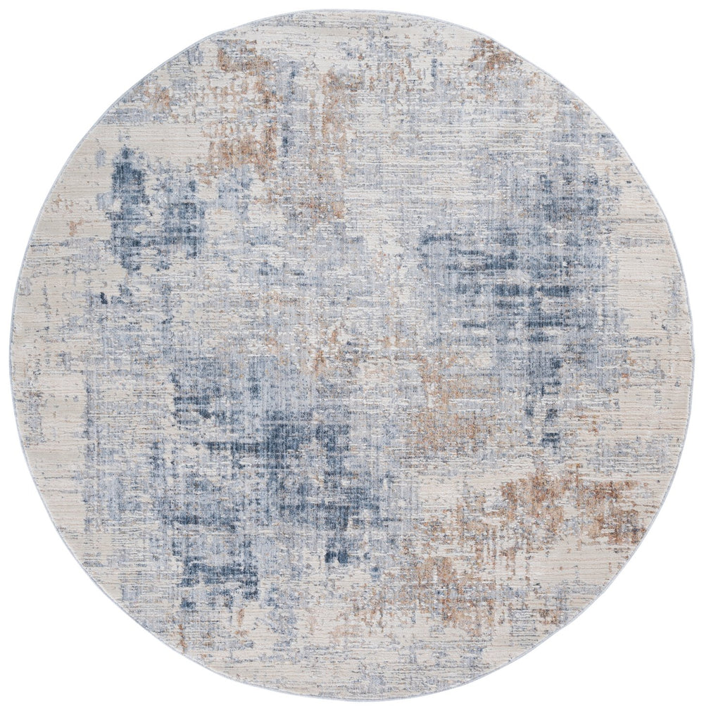 Safavieh Scarlett Modern Area Rug Runner - Stylish Power-loomed Design For Hallways - Durable & Chic Decor Blue ,Ivory Beige 64% Polyester  36% Cotton Sct412m-7r