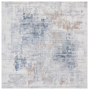 Safavieh Scarlett Area Rug - Chic Contemporary Design, Durable Power-loomed Construction, Elegant Style Blue ,Ivory Beige 64% Polyester  36% Cotton Sct412m-8