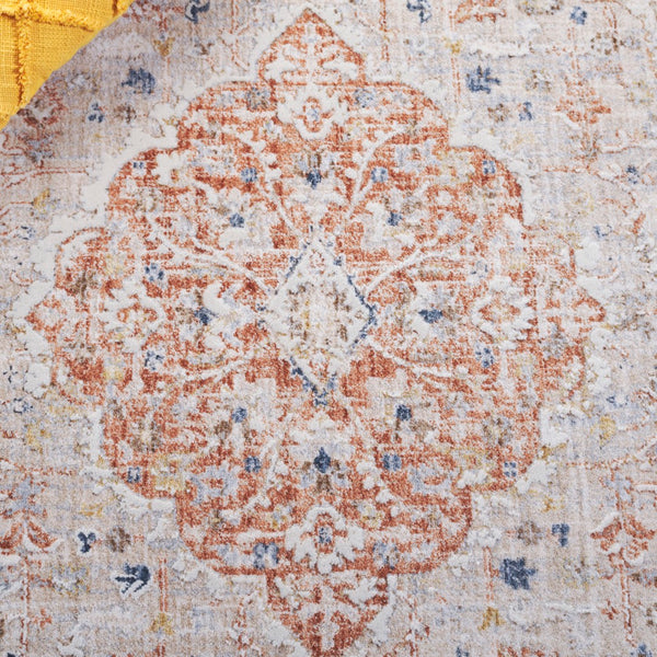 Safavieh Scarlett Stylish Area Rug - Elegant Transitional Design For Sophisticated Home Décor, Crafted In Turkey Beige ,Ivory Rust 64% Polyester  36% Cotton Sct414b-9