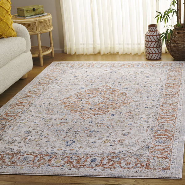 Safavieh Scarlett Transitional Runner Rug - Elegant Hallway Accessory With Chic Colors And Quality Craftsmanship Beige ,Ivory Rust 64% Polyester  36% Cotton Sct414b-5