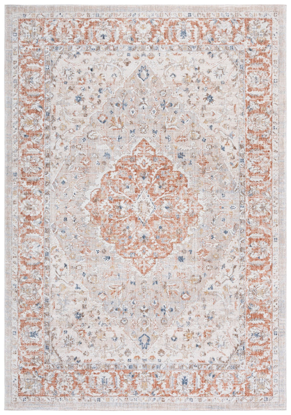 Safavieh Scarlett Transitional Runner Rug - Elegant Hallway Accessory With Chic Colors And Quality Craftsmanship Beige ,Ivory Rust 64% Polyester  36% Cotton Sct414b-5