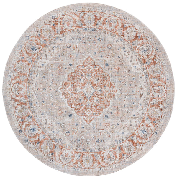 Safavieh Scarlett Transitional Runner Rug - Elegant Hallway Accessory With Chic Colors And Quality Craftsmanship Beige ,Ivory Rust 64% Polyester  36% Cotton Sct414b-7r