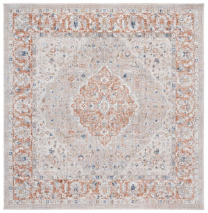 Safavieh Scarlett Transitional Runner Rug - Elegant Hallway Accessory With Chic Colors And Quality Craftsmanship Beige ,Ivory Rust 64% Polyester  36% Cotton Sct414b-7sq
