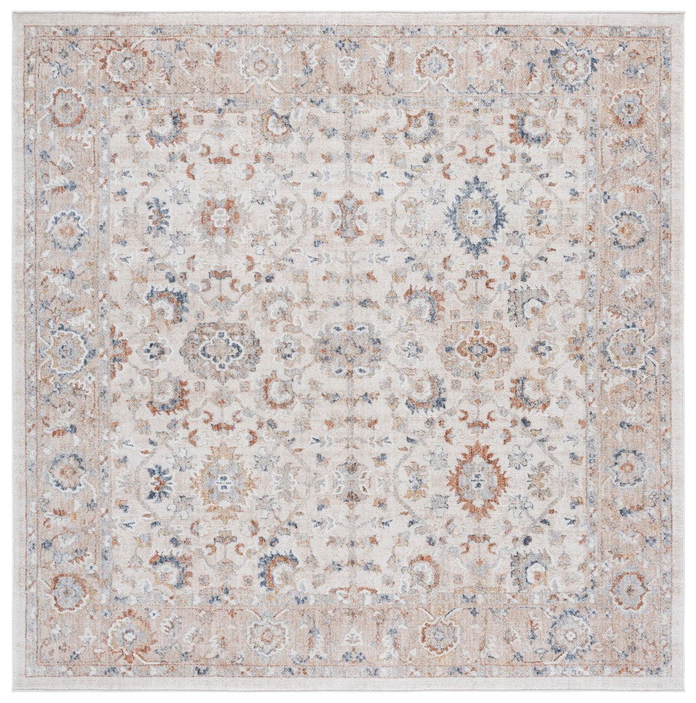Safavieh Scarlett Transitional Area Rug - Luxurious Comfort And Style For Any Space, Made In Turkey Ivory ,Beige Rust 64% Polyester  36% Cotton Sct416a-7sq