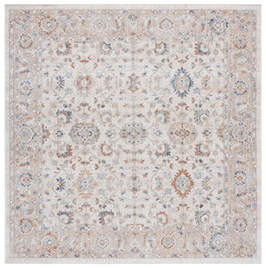 Safavieh Scarlett Transitional Area Rug - Luxurious Comfort And Style For Any Space, Made In Turkey Ivory ,Beige Rust 64% Polyester  36% Cotton Sct416a-7sq