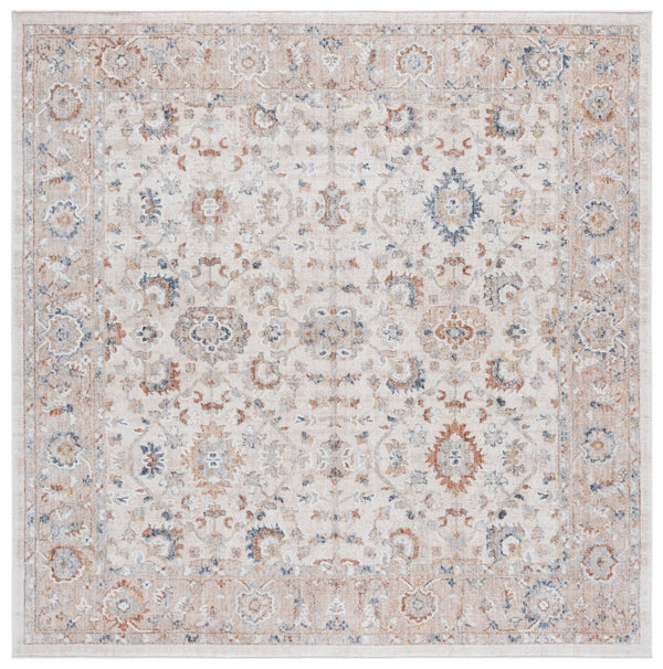 Safavieh Scarlett Transitional Area Rug - Luxurious Comfort And Style For Any Space, Made In Turkey Ivory ,Beige Rust 64% Polyester  36% Cotton Sct416a-7sq
