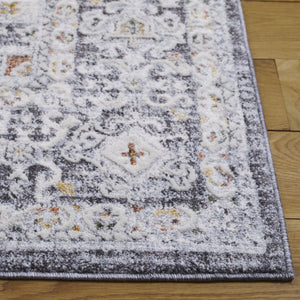 Safavieh Scarlett Runner Area Rug - Elegant Transitional Design, Plush Comfort, Durable & Timeless Craftsmanship Dark Grey ,Ivory Rust 64% Polyester  36% Cotton Sct418h-5