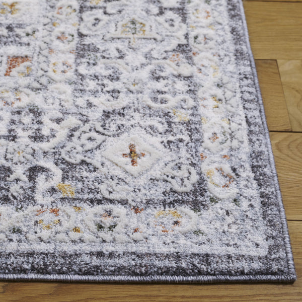 Safavieh Scarlett Runner Area Rug - Elegant Transitional Design, Plush Comfort, Durable & Timeless Craftsmanship Dark Grey ,Ivory Rust 64% Polyester  36% Cotton Sct418h-5