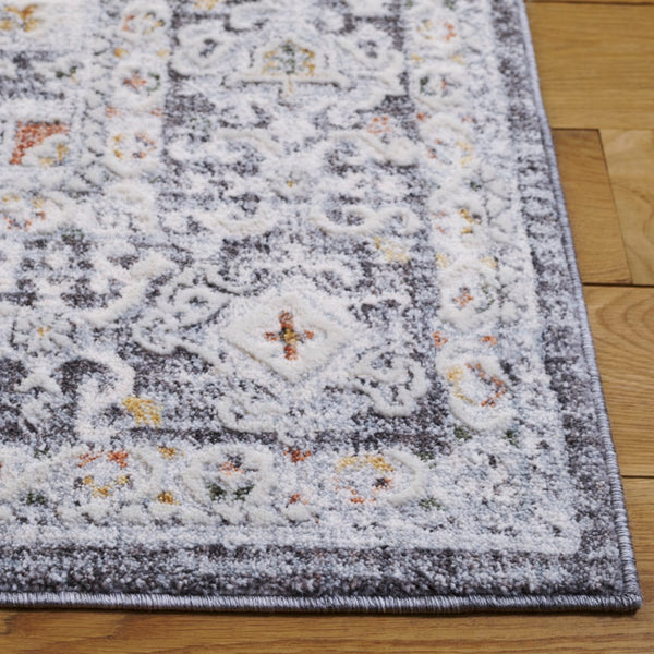 Safavieh Scarlett Power Loomed Area Rug - Stylish Transitional Design For Elegant Home Décor And Comfort Dark Grey ,Ivory Rust 64% Polyester  36% Cotton Sct418h-8