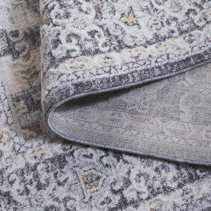 Safavieh Scarlett Runner Area Rug - Elegant Transitional Design, Plush Comfort, Durable & Timeless Craftsmanship Dark Grey ,Ivory Rust 64% Polyester  36% Cotton Sct418h-5