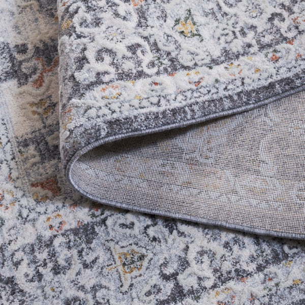 Safavieh Scarlett Power Loomed Area Rug - Stylish Transitional Design For Elegant Home Décor And Comfort Dark Grey ,Ivory Rust 64% Polyester  36% Cotton Sct418h-8