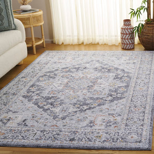 Safavieh Scarlett Power Loomed Area Rug - Stylish Transitional Design For Elegant Home Décor And Comfort Dark Grey ,Ivory Rust 64% Polyester  36% Cotton Sct418h-8