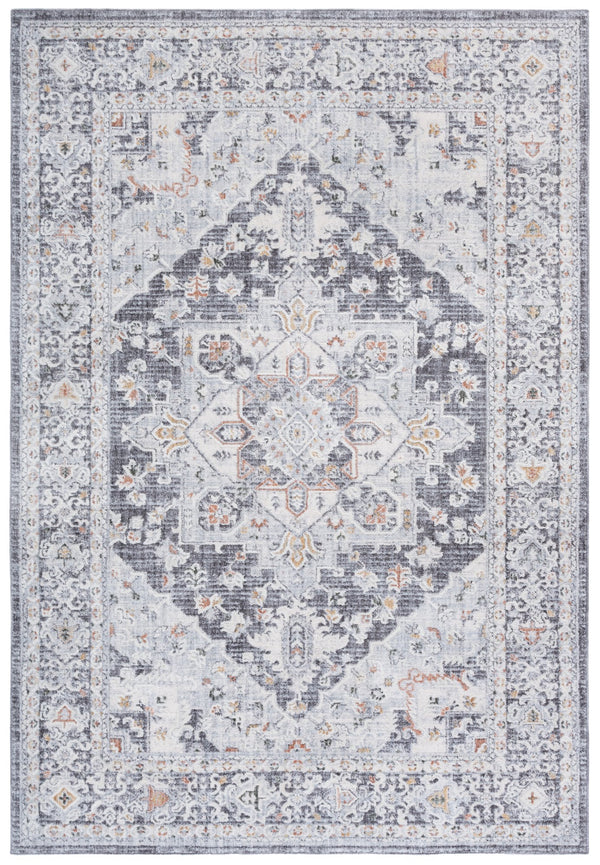 Safavieh Scarlett Runner Area Rug - Elegant Transitional Design, Plush Comfort, Durable & Timeless Craftsmanship Dark Grey ,Ivory Rust 64% Polyester  36% Cotton Sct418h-5