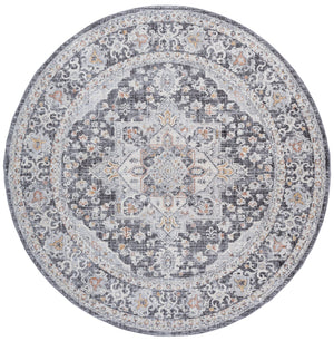 Safavieh Scarlett Runner Area Rug - Elegant Transitional Design, Plush Comfort, Durable & Timeless Craftsmanship Dark Grey ,Ivory Rust 64% Polyester  36% Cotton Sct418h-7r