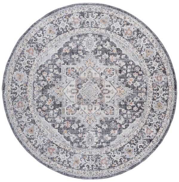 Safavieh Scarlett Runner Area Rug - Elegant Transitional Design, Plush Comfort, Durable & Timeless Craftsmanship Dark Grey ,Ivory Rust 64% Polyester  36% Cotton Sct418h-7r