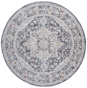 Safavieh Scarlett Power Loomed Area Rug - Stylish Transitional Design For Elegant Home Décor And Comfort Dark Grey ,Ivory Rust 64% Polyester  36% Cotton Sct418h-8