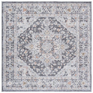 Safavieh Scarlett Runner Area Rug - Elegant Transitional Design, Plush Comfort, Durable & Timeless Craftsmanship Dark Grey ,Ivory Rust 64% Polyester  36% Cotton Sct418h-7sq