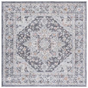 Safavieh Scarlett Power Loomed Area Rug - Stylish Transitional Design For Elegant Home Décor And Comfort Dark Grey ,Ivory Rust 64% Polyester  36% Cotton Sct418h-8