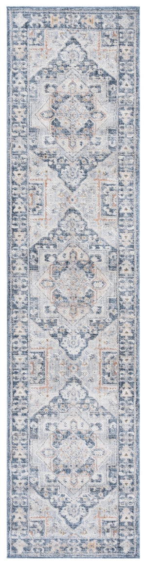 Safavieh Scarlett Power Loomed Area Rug - Stylish Transitional Design For Elegant Home Décor And Comfort Navy ,Ivory Rust 64% Polyester  36% Cotton Sct418n-9