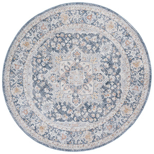 Safavieh Scarlett Runner Area Rug - Elegant Transitional Design, Plush Comfort, Durable & Timeless Craftsmanship Navy ,Ivory Rust 64% Polyester  36% Cotton Sct418n-7r