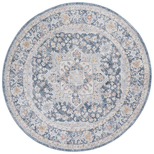 Safavieh Scarlett Power Loomed Area Rug - Stylish Transitional Design For Elegant Home Décor And Comfort Navy ,Ivory Rust 64% Polyester  36% Cotton Sct418n-9