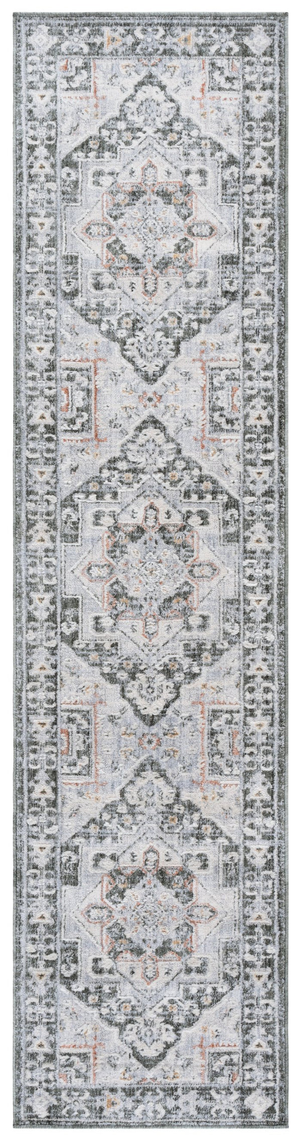 Safavieh Scarlett Runner Area Rug - Elegant Transitional Design, Plush Comfort, Durable & Timeless Craftsmanship Green ,Ivory Rust 64% Polyester  36% Cotton Sct418y-28