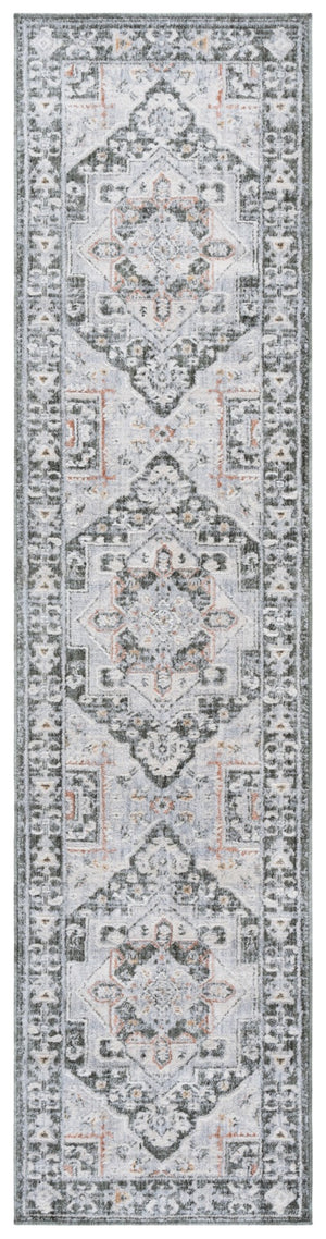 Safavieh Scarlett Power Loomed Area Rug - Stylish Transitional Design For Elegant Home Décor And Comfort Green ,Ivory Rust 64% Polyester  36% Cotton Sct418y-8