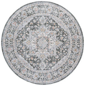 Safavieh Scarlett Power Loomed Area Rug - Stylish Transitional Design For Elegant Home Décor And Comfort Green ,Ivory Rust 64% Polyester  36% Cotton Sct418y-8