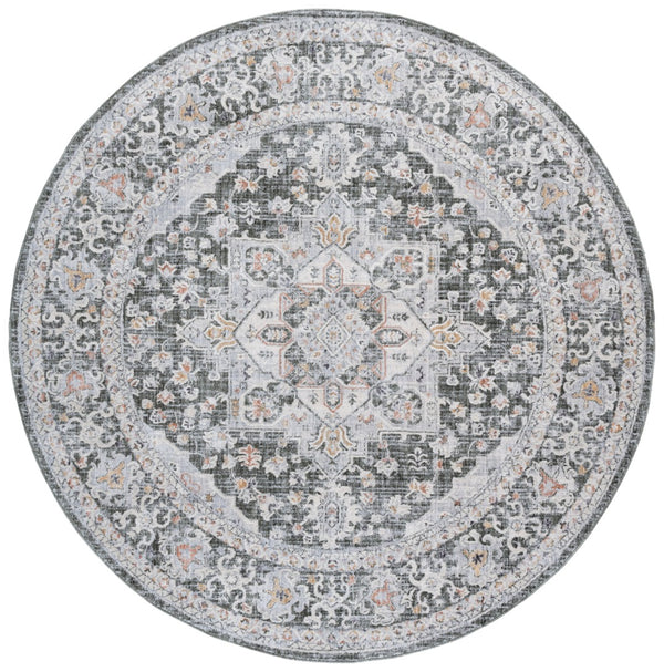 Safavieh Scarlett Power Loomed Area Rug - Stylish Transitional Design For Elegant Home Décor And Comfort Green ,Ivory Rust 64% Polyester  36% Cotton Sct418y-8