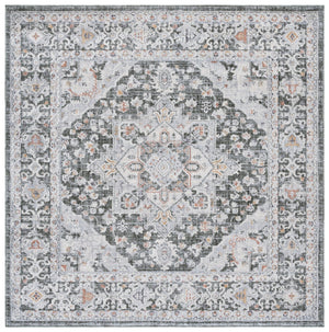 Safavieh Scarlett Runner Area Rug - Elegant Transitional Design, Plush Comfort, Durable & Timeless Craftsmanship Green ,Ivory Rust 64% Polyester  36% Cotton Sct418y-7sq