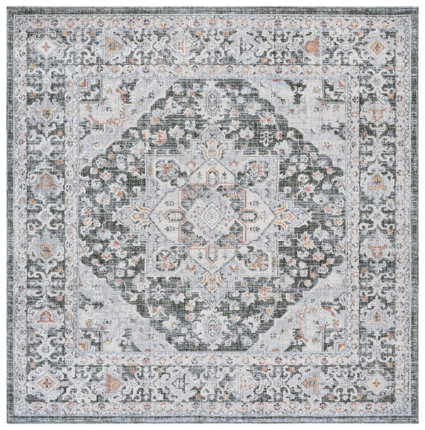Safavieh Scarlett Power Loomed Area Rug - Stylish Transitional Design For Elegant Home Décor And Comfort Green ,Ivory Rust 64% Polyester  36% Cotton Sct418y-8