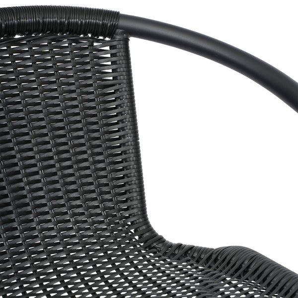 English Elm Lila Commercial Grade Indoor-Outdoor Barstool with Durable Aluminum Frame for Restaurants & Patios Black SDA-AD632032R-BK-GG