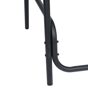 English Elm Lila Commercial Grade Indoor-Outdoor Barstool with Durable Aluminum Frame for Restaurants & Patios Black SDA-AD632032R-BK-GG