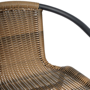 English Elm Lila Commercial Grade Indoor-Outdoor Barstool with Durable Aluminum Frame for Restaurants & Patios Medium Brown SDA-AD632032R-DK-BN-GG