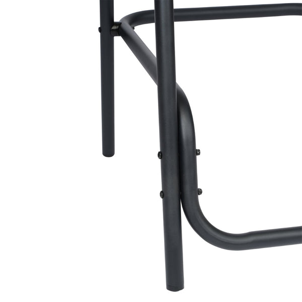 English Elm Lila Commercial Grade Indoor-Outdoor Barstool with Durable Aluminum Frame for Restaurants & Patios Medium Brown SDA-AD632032R-DK-BN-GG