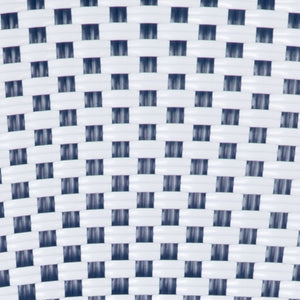 English Elm Lourdes Indoor/Outdoor Bistro Set - Durable 31.5" Glass Table with 4 Stackable Chairs for Dining White & Navy Rattan/Natural Frame SDA-AD641012-80-4001-F-WHNVY-NAT-GG