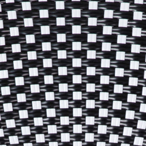 English Elm Lourdes Indoor/Outdoor Bistro Table - Stylish PE Rattan, Tempered Glass Top, Durable Aluminum Frame Black & White Rattan/Natural Frame 31.5" Round SDA-AD641012-80-BKWH-NAT-GG