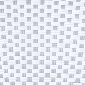 English Elm Lourdes Indoor/Outdoor Bistro Table - Stylish PE Rattan, Tempered Glass Top, Durable Aluminum Frame White & Gray Rattan/Natural Frame 31.5" Round SDA-AD641012-80-WHGY-NAT-GG